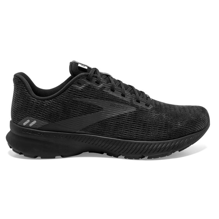 Brooks LAUNCH 8 Light Cushion Road Running Shoes Mens Canada - Black/Ebony/Grey/Charcoal (LOI531079)